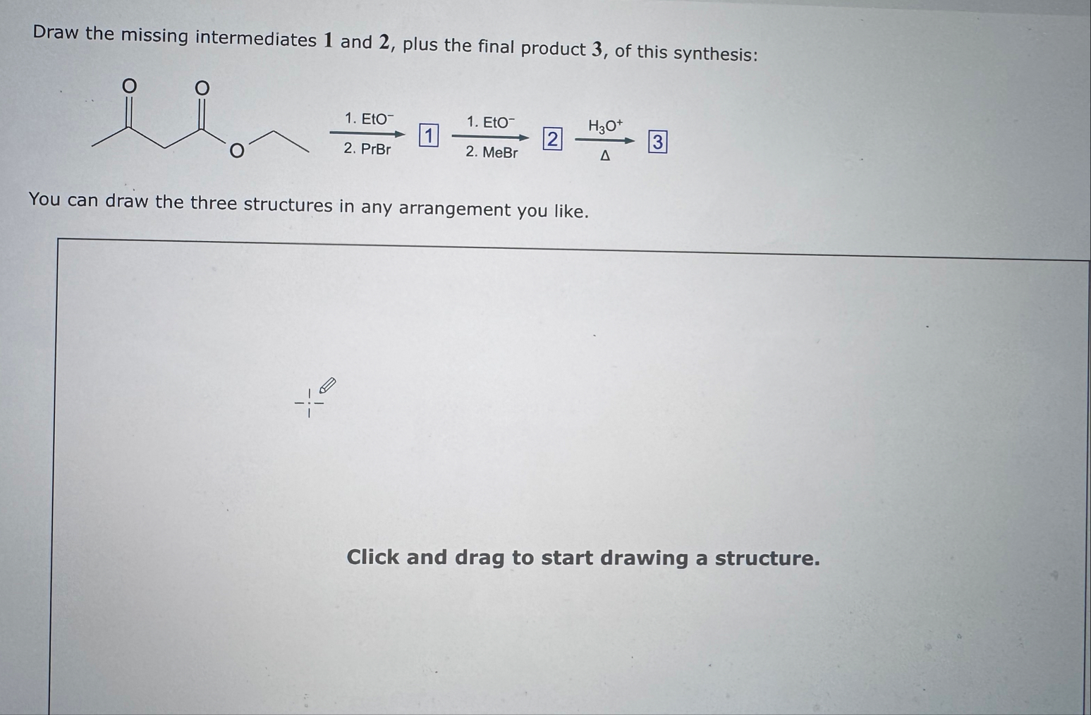 Solved Draw the missing intermediates 1 ﻿and 2, ﻿plus the | Chegg.com