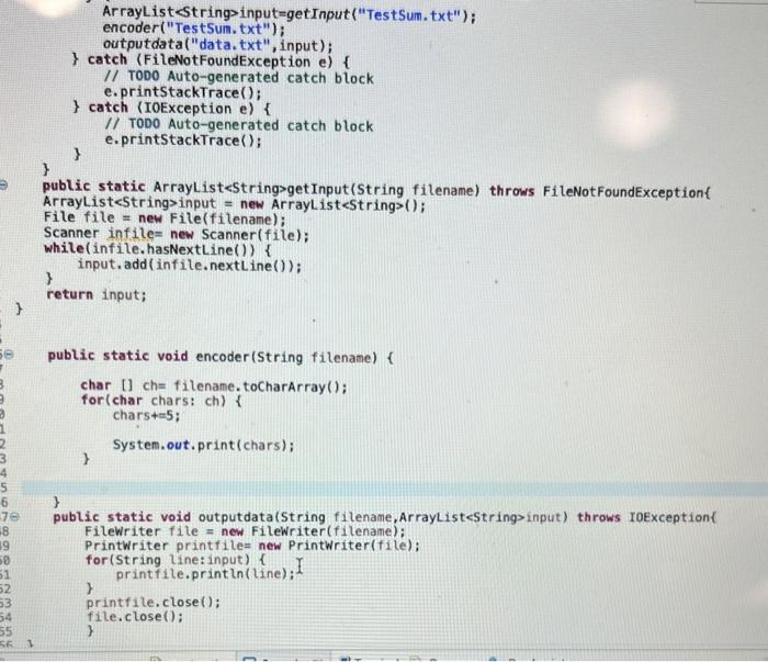 Solved //JAVA//The file contains a few sentences and we must | Chegg.com
