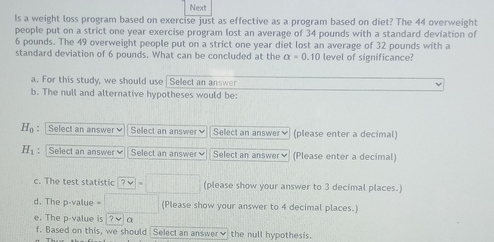 Solved Is A Weight Loss Program Based On Exercise Just As Chegg solved-is-a-weight-loss-program-based-on-exercise-just-as-chegg