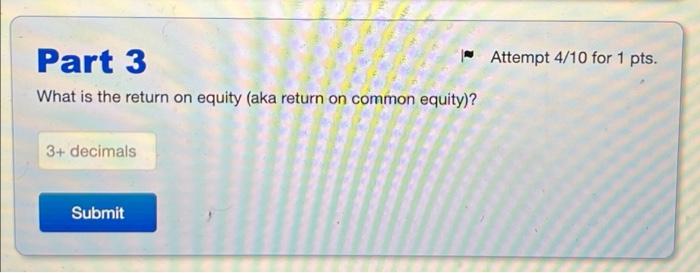 Solved Intro Use the following information to answer the | Chegg.com