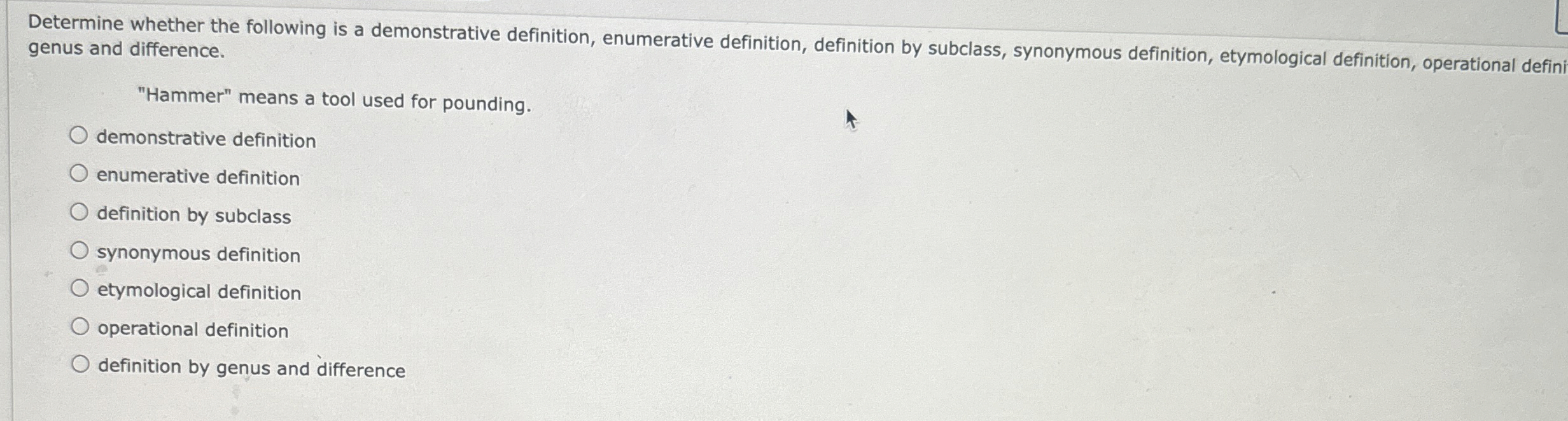 Solved Determine whether the following is a demonstrative