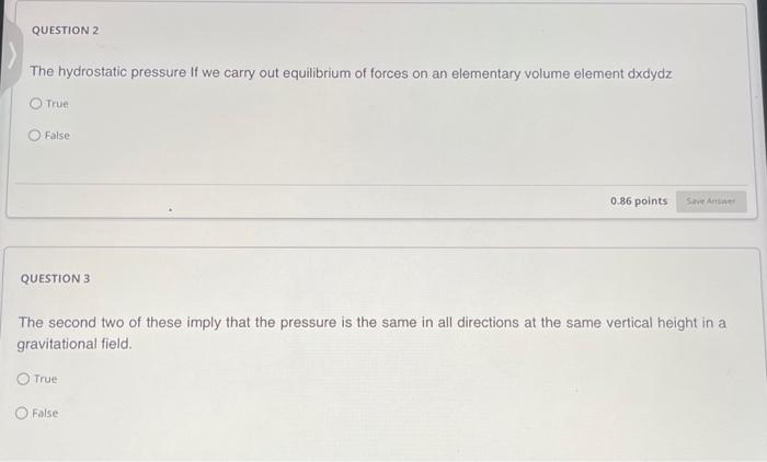 Solved The hydrostatic pressure If we carry out equilibrium | Chegg.com