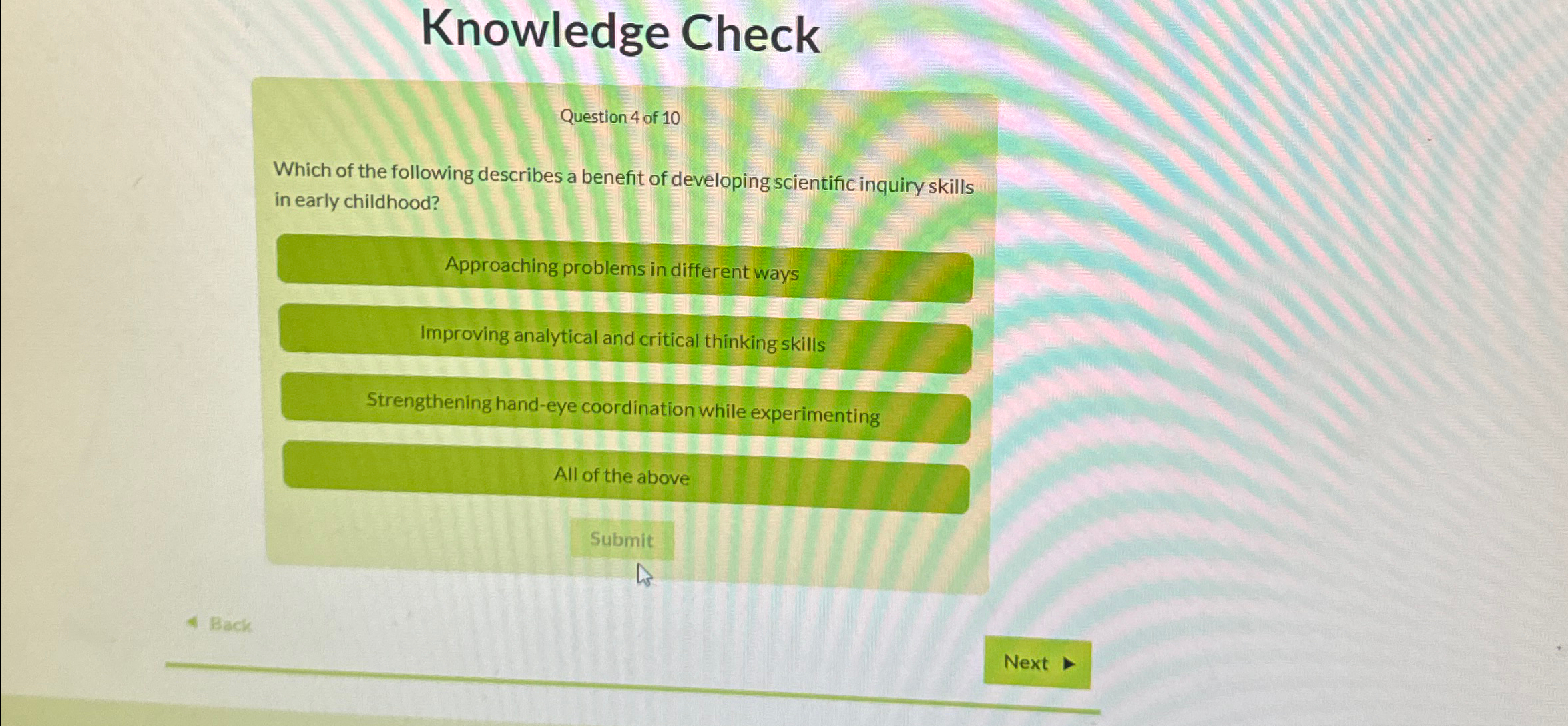 Solved Knowledge CheckQuestion 4 ﻿of 10Which of the | Chegg.com