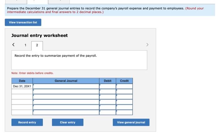 Solved Critical Thinking Problem 10.1 (Static) Payroll | Chegg.com