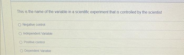 Solved What is a negative control? Group that gives an | Chegg.com
