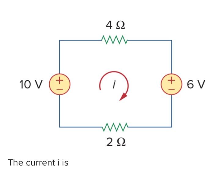 Solved The current i is | Chegg.com