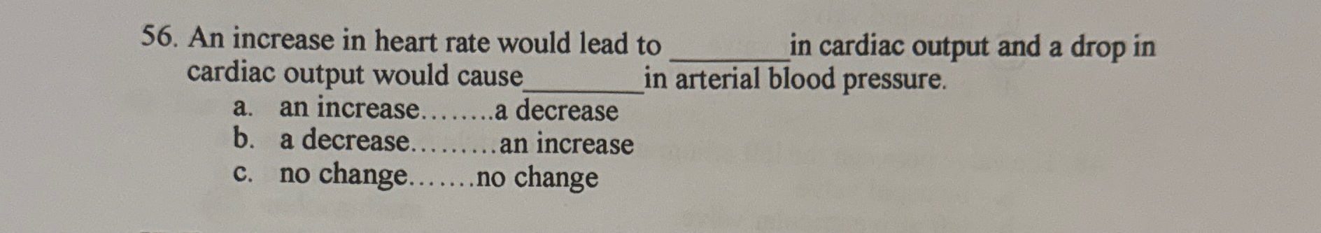 Solved An increase in heart rate would lead to q, ﻿in | Chegg.com