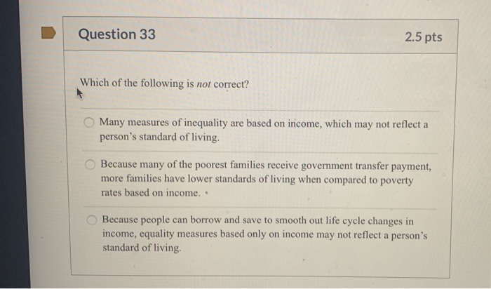 Solved Question 33 2.5 pts Which of the following is not | Chegg.com