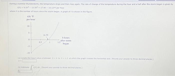 Solved During a summer thunderstorm, the temperature drops | Chegg.com