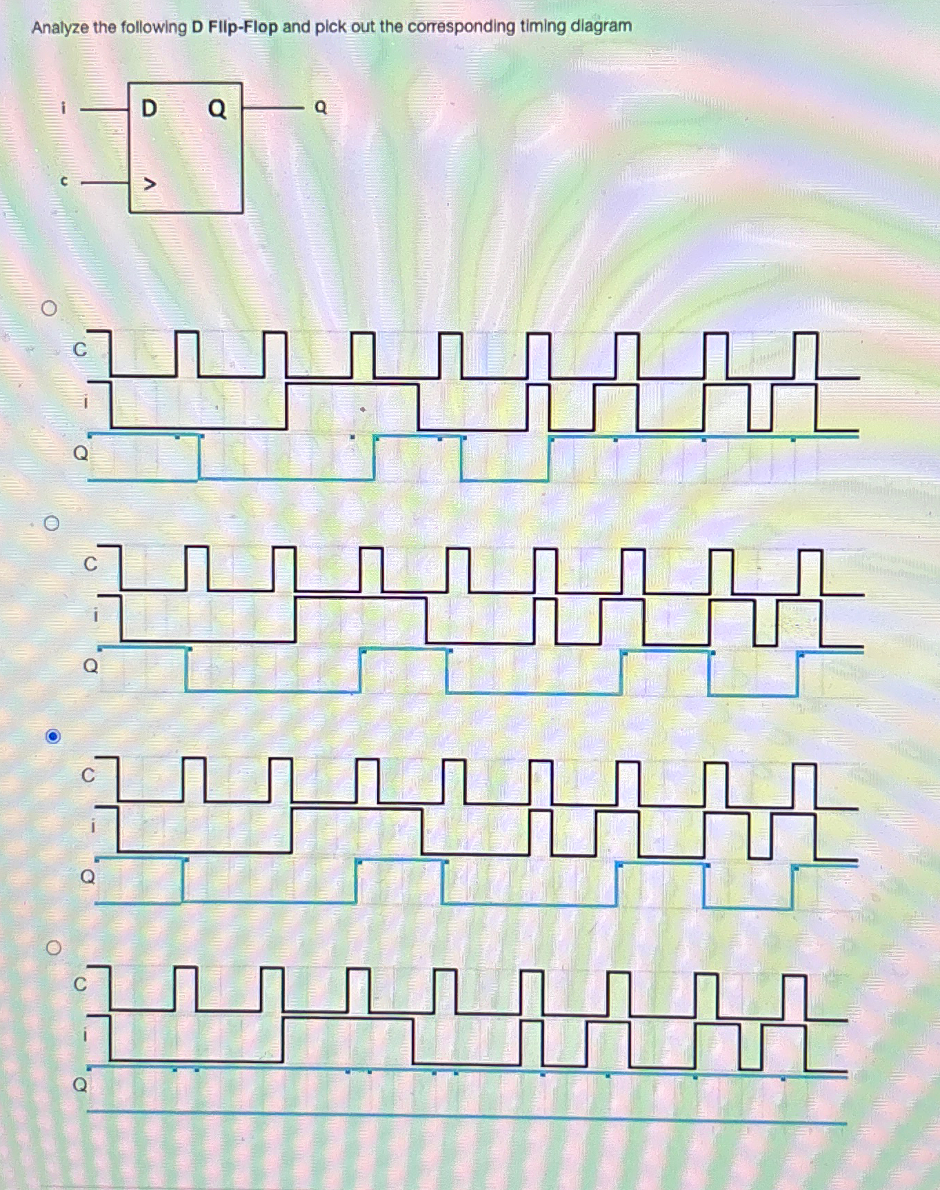 Solved Analyze the following D Flip-Flop and plck out the | Chegg.com