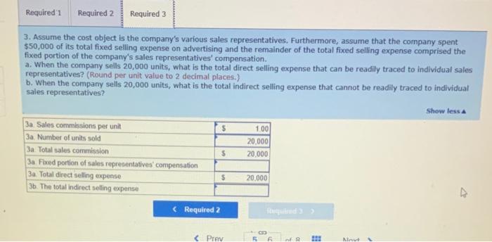 Solved I need help on Required 2; question 2b. (I left it | Chegg.com