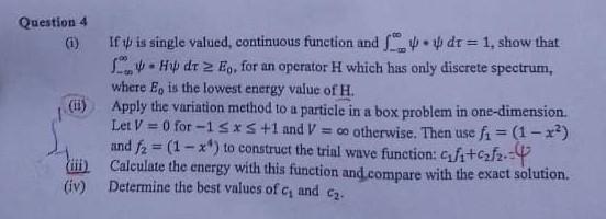 I If ψ Is Single Valued Continuous Function And Chegg
