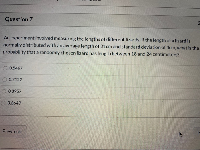 Solved an experiment involves measuring the length of | Chegg.com