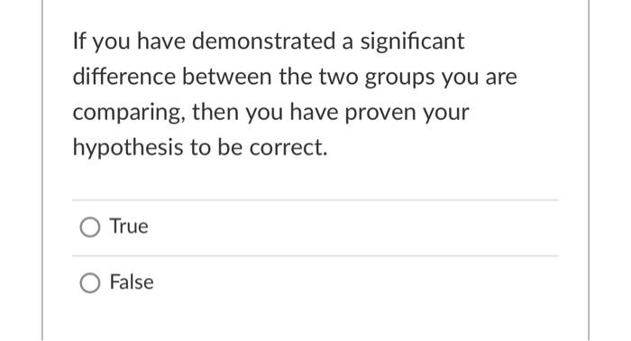 in stating the hypothesis when do we use significant difference