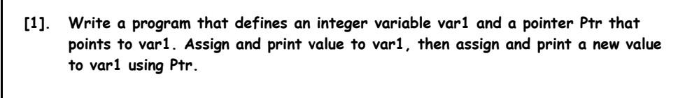 Solved [1]. Write a program that defines an integer variable | Chegg.com