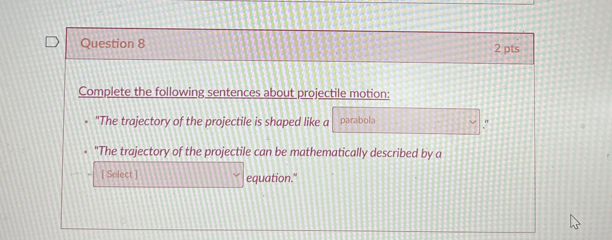 Solved Question 82 the following sentences