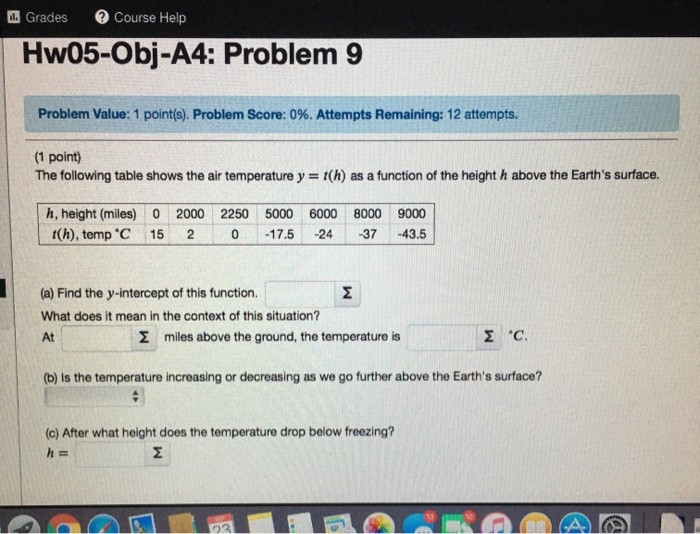 Solved 2 Course Help Grades Hw05-Obj-A4: Problem 9 Problem | Chegg.com