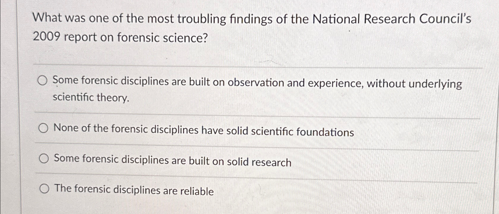 Solved What Was One Of The Most Troubling Findings Of The | Chegg.com