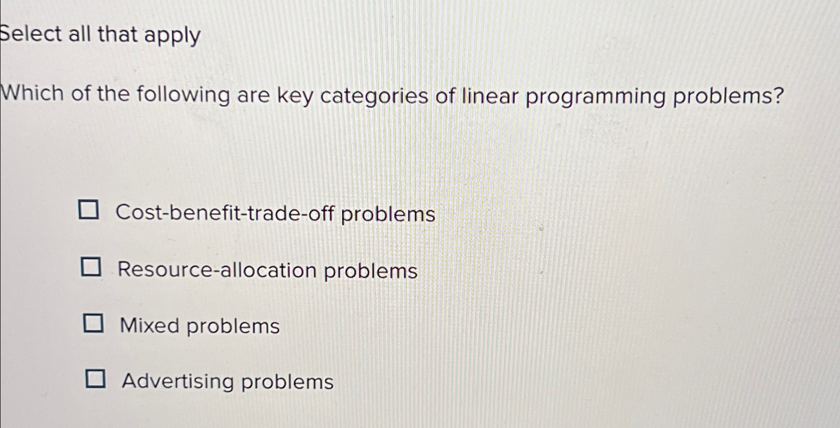 Solved Select all that applyWhich of the following are key | Chegg.com