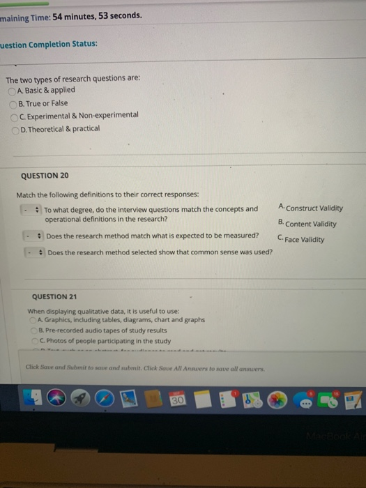 Solved maining Time: 54 minutes, 53 seconds. uestion | Chegg.com