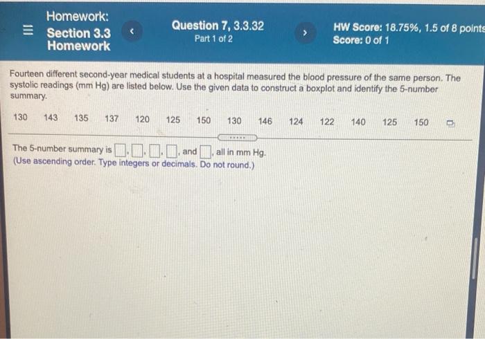 homework section 3.2 statistics answers