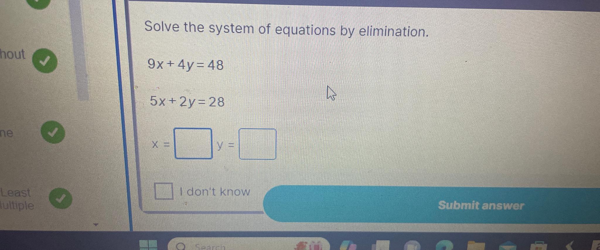 Solved Solve The System Of Equations By | Chegg.com