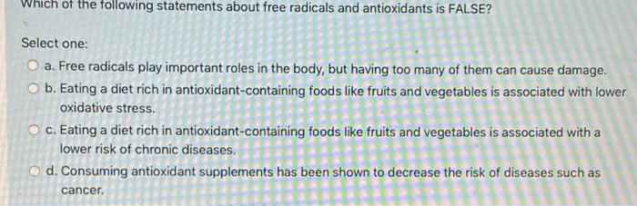 solved-which-of-the-following-statements-about-free-radicals-chegg