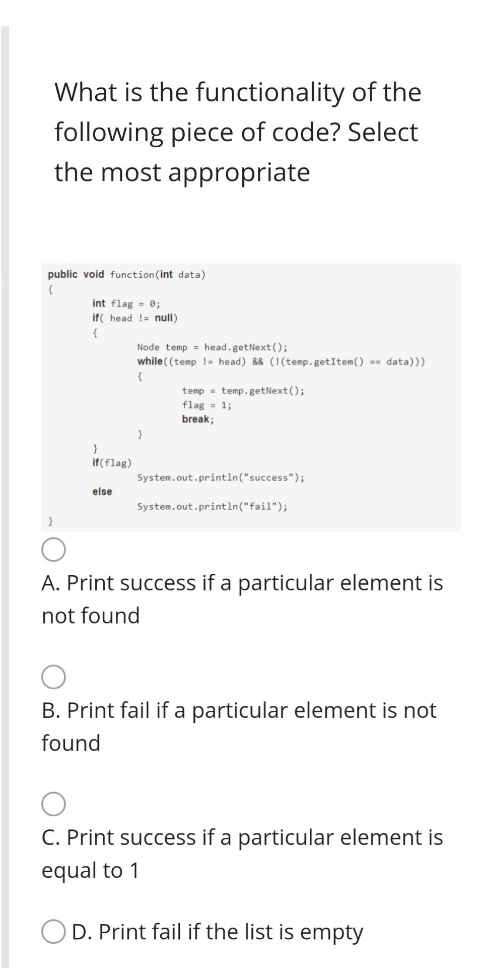 Solved What Is The Functionality Of The Following Piece Of | Chegg.com