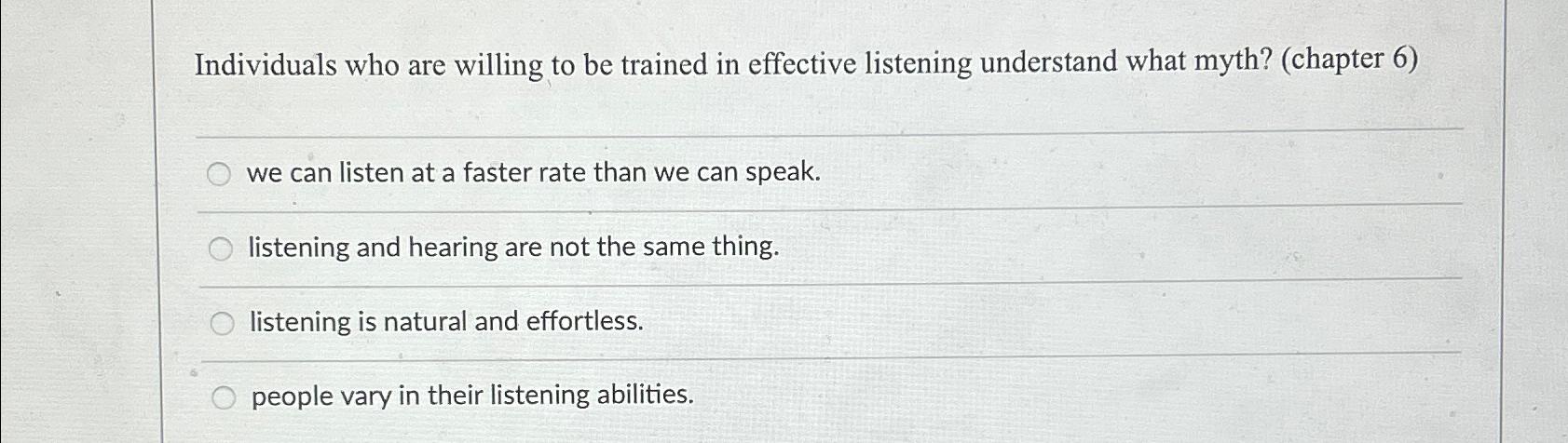 Individuals who are willing to be trained in | Chegg.com
