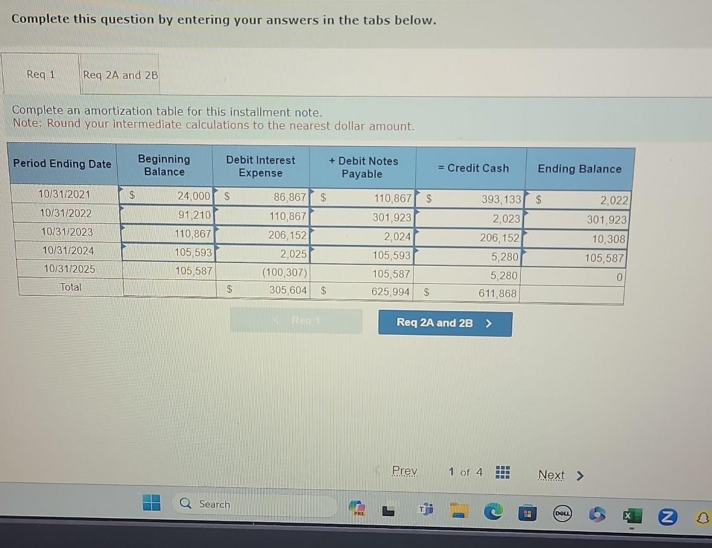 Solved Problem 10-5A (Algo) Installment Notes LO C1 On | Chegg.com