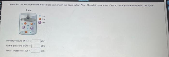 Solved Determine the partial pressure of each gas as shown | Chegg.com