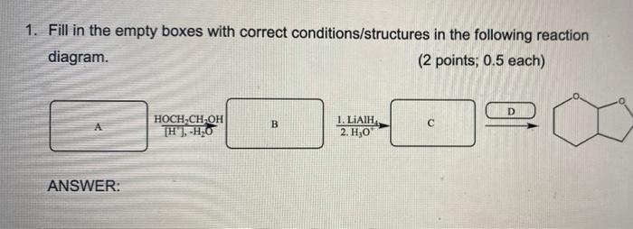 Solved 1. Fill in the empty boxes with correct | Chegg.com