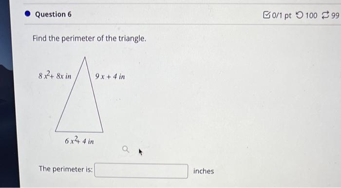 Find the perimeter of the triangle.