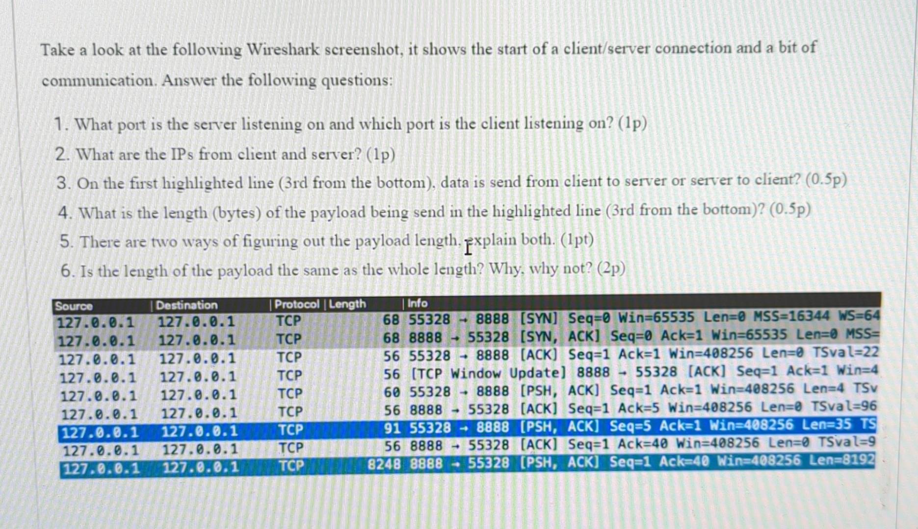 Solved Take A Look At The Following Wireshark Screenshot, It | Chegg.com