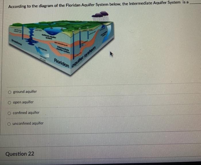 Solved According to the diagram of the Floridan Aquifer | Chegg.com