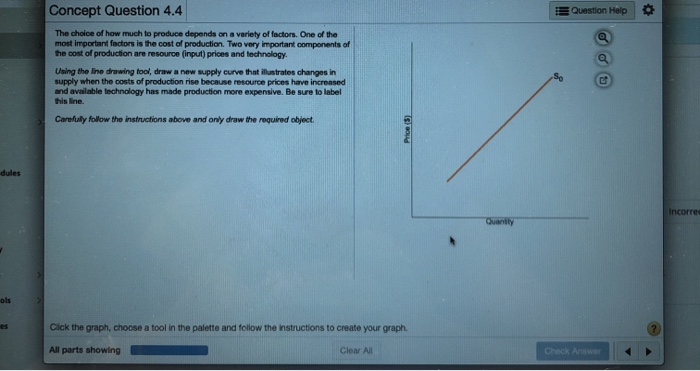 Solved Draw a new supply curve that illustrates changes in | Chegg.com