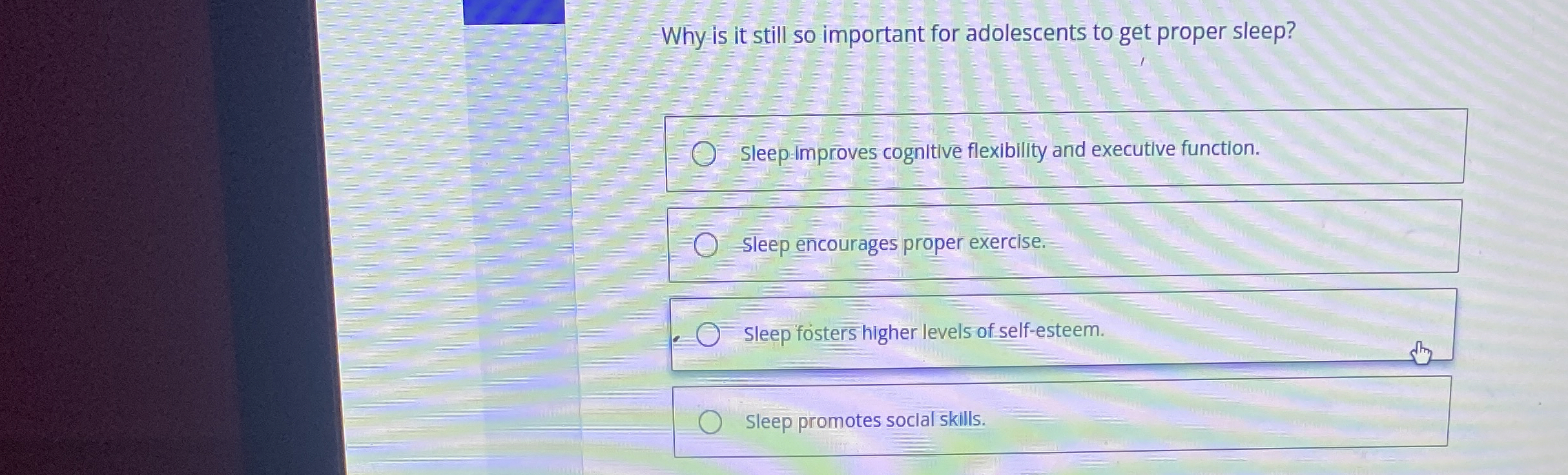 Solved Why is it still so important for adolescents to get