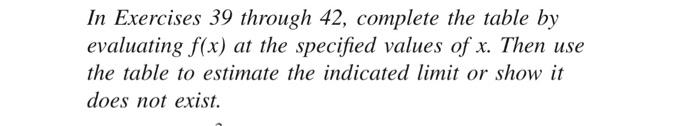 Solved In Exercises 39 through 42, complete the table by | Chegg.com