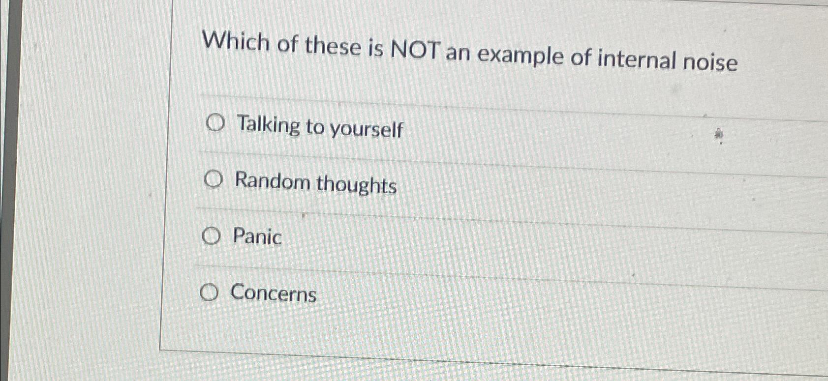 Solved Which of these is NOT an example of internal