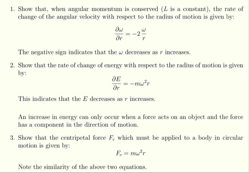 Show that, when angular momentum is conserved ( L ﻿is | Chegg.com