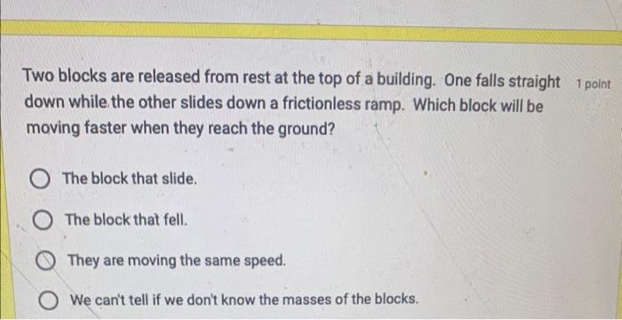Solved Two blocks are released from rest at the top of a | Chegg.com