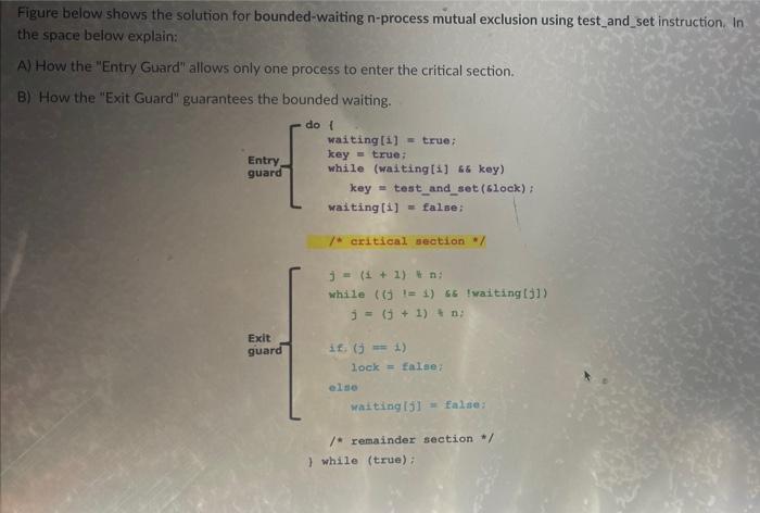 Solved Figure below shows the solution for bounded-waiting | Chegg.com