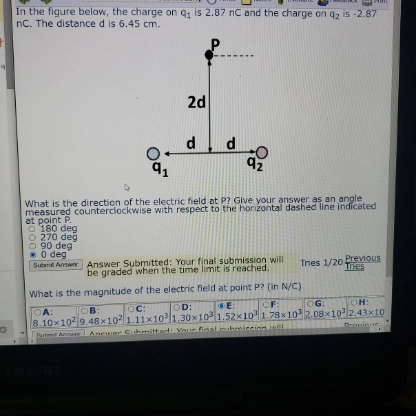 Solved In the figure below, the charge on q1 is 2.87 nC and | Chegg.com