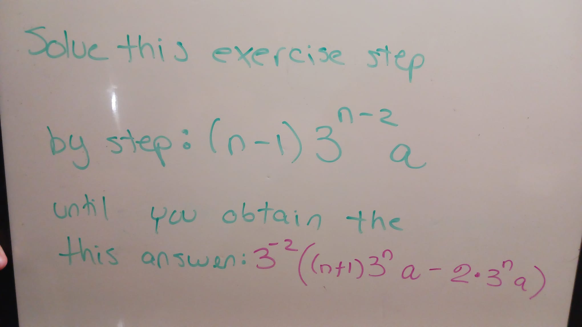 Solved Solve this exercise stepby ﻿step: (n-1)3n-2auntil you | Chegg.com