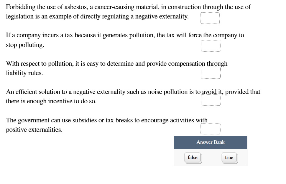 Solved Forbidding the use of asbestos, a cancer-causing | Chegg.com