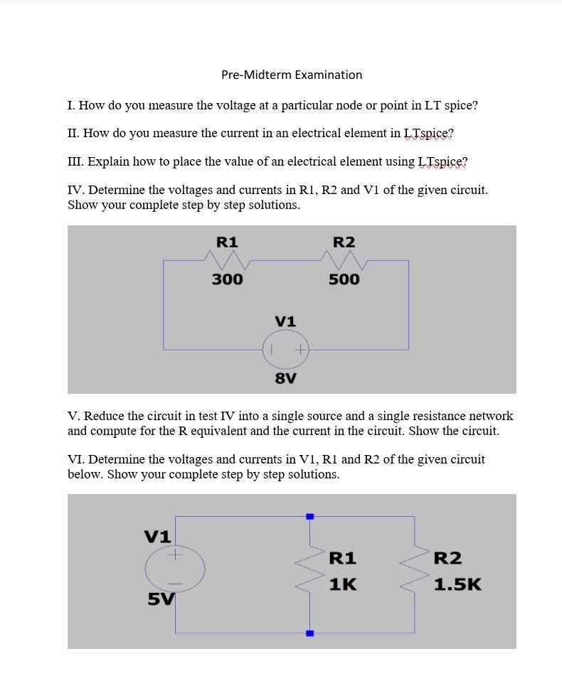 Solved I. How do you measure the voltage at a particular | Chegg.com