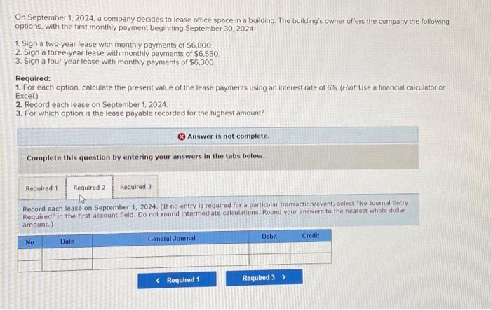 Solved On September 1 2024 A Company Decides To Lease Chegg Com   Image