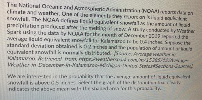 Solved The National Oceanic And Atmospheric Administration | Chegg.com