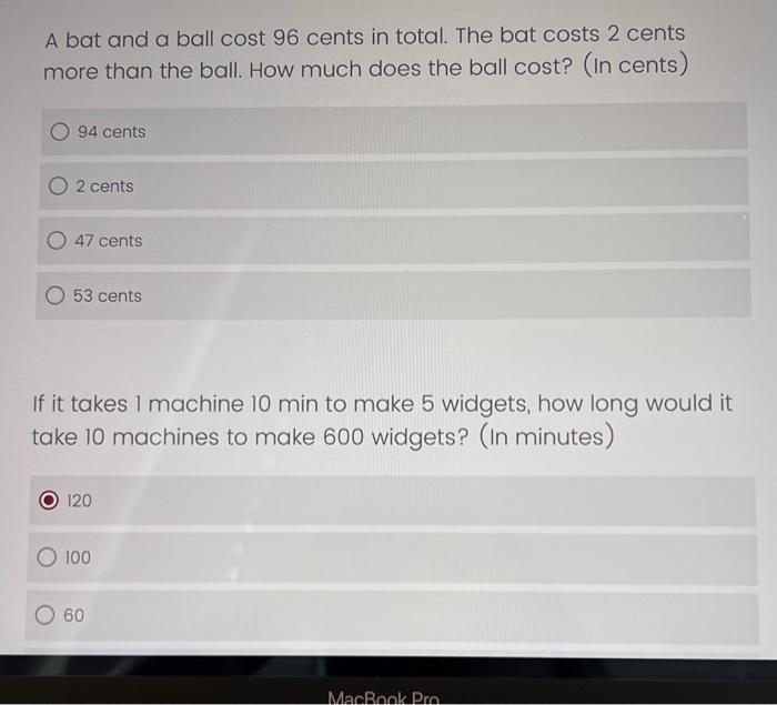 Solved A bat and a ball cost 96 cents in total. The bat