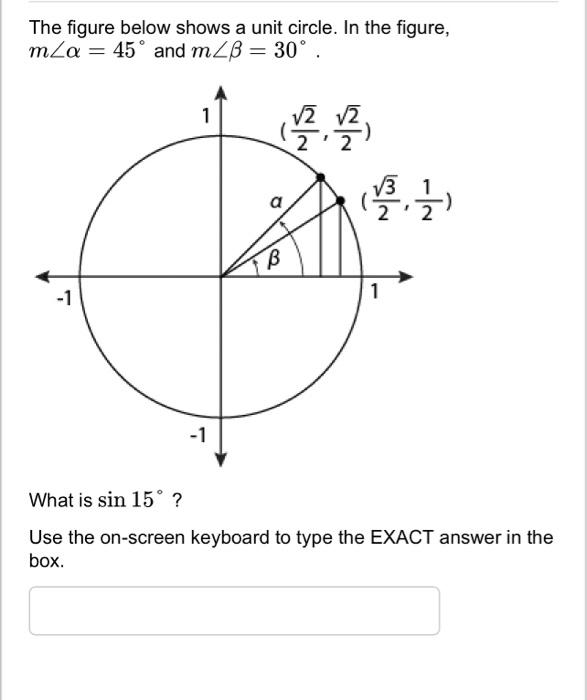 Solved the figure below shows a unit circle in the figure chegg